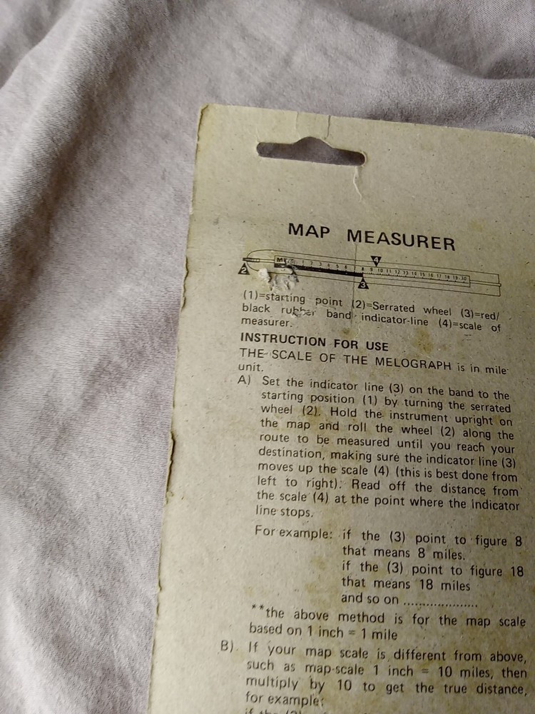 Vintage Universal Map Route Measurer