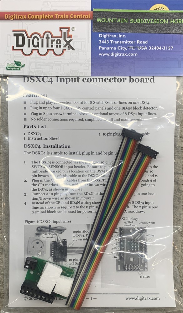 Digitrax DSXC4 Connect Board (use with the DS74 Quad Switch Decoder) $5 Coupon