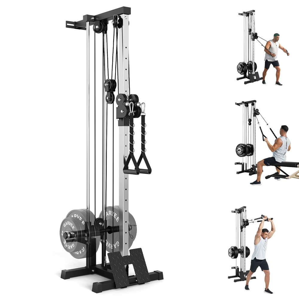 Wall Mount Cable Station, LAT Pulldown ,Cable Crossover Machine Workout Home Gym