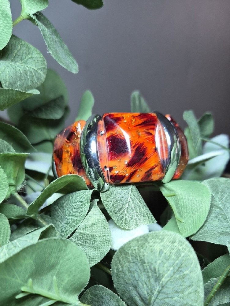 Amber Tortoiseshell Chunky Stretch Bracelet