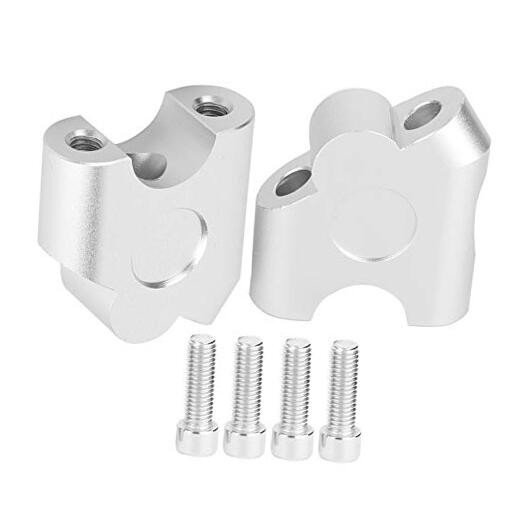 Universal Motorcycle Handlebar Riser 22mm Chrome 2-Pack - Adjustable Handlebar