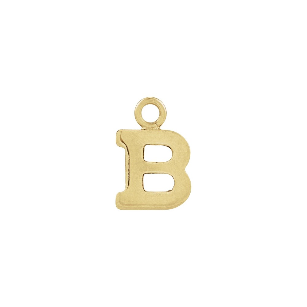 14K Yellow Gold-Filled Block Initial B Dangle