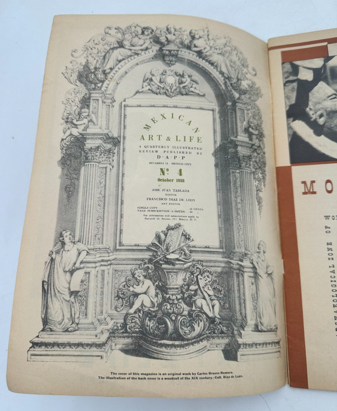 Lot of 4 Vintage 1938-1939 Mexican Art & Life Magazines Rare