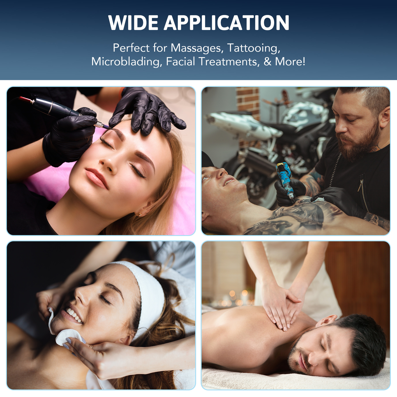 Adjustable Black Massage Chair+Stool Table Tattoo Facial Bed Barber Salon Spa