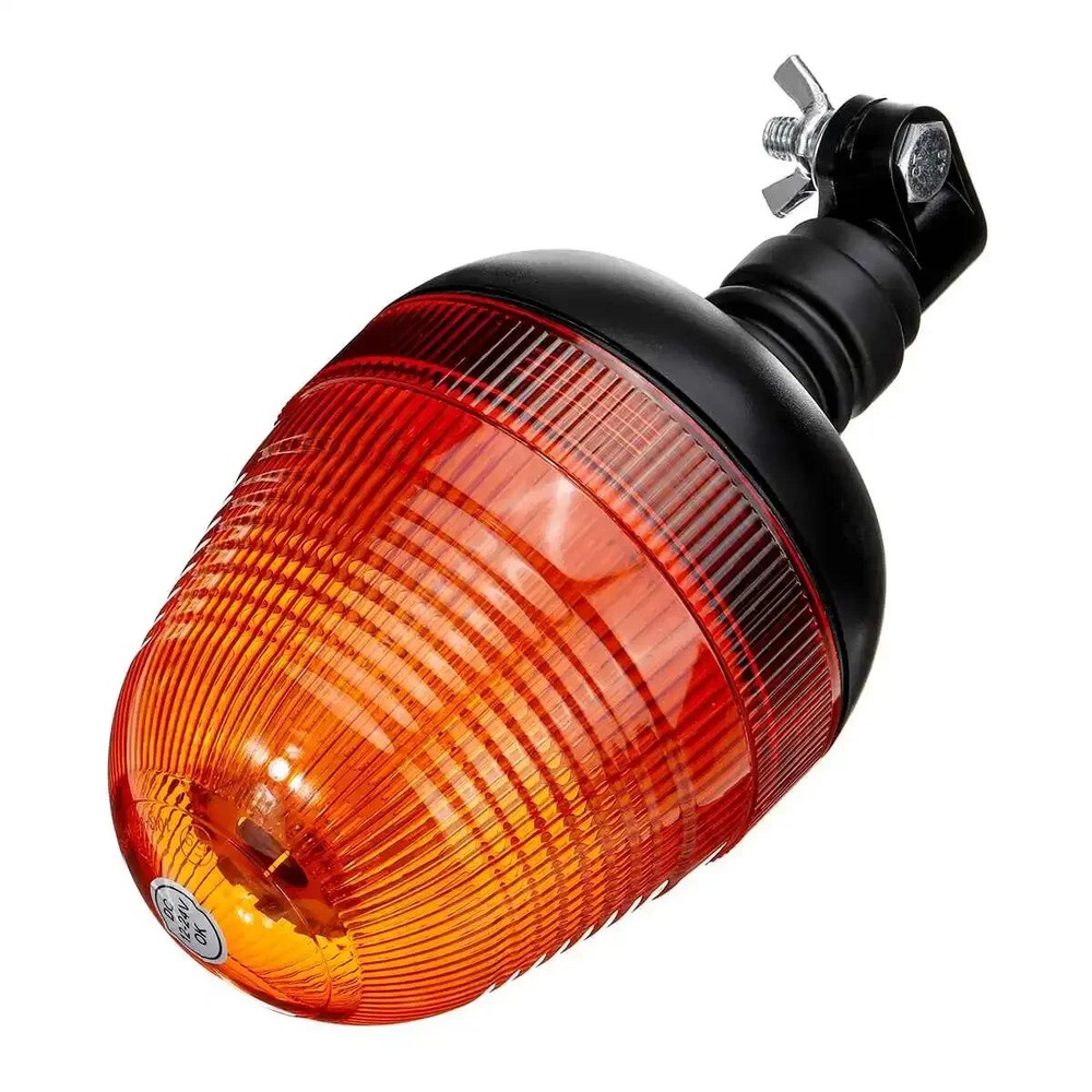 12V 24V LED Rotating Flash Beacon Flexible DIN Pole Mount Tractor Warning Light
