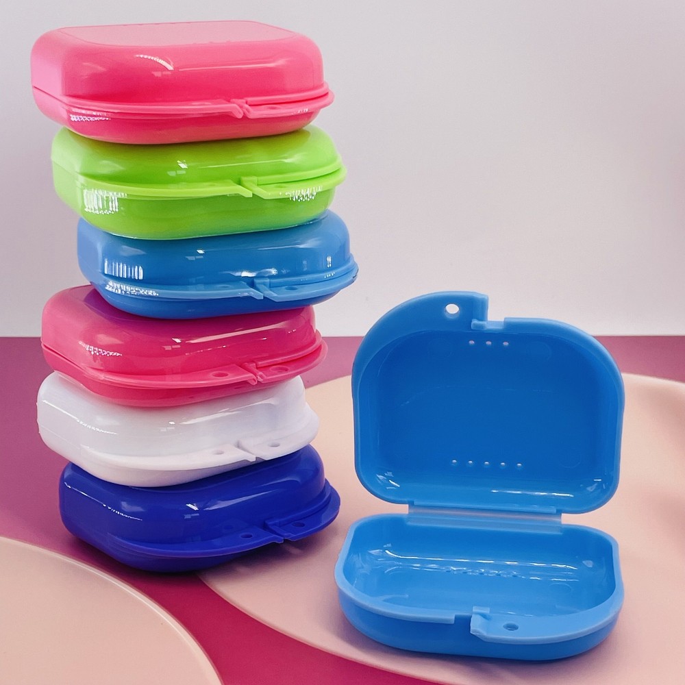 10-100pcs Dental Retainer Denture Storage Case Box Mouthguard Container Assorted