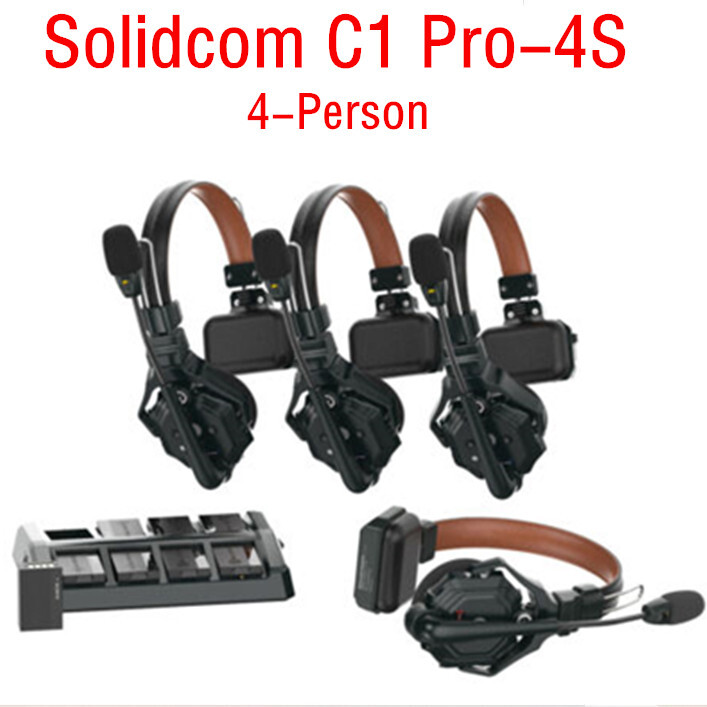 HOLLYLAND 1100ft Solidcom C1 Pro 4S Wireless Intercom Headset System 4-Person