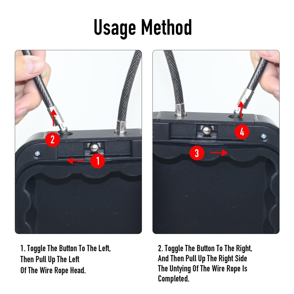 MRY Portable Safe Box Translucency Combination Security Case Black Color