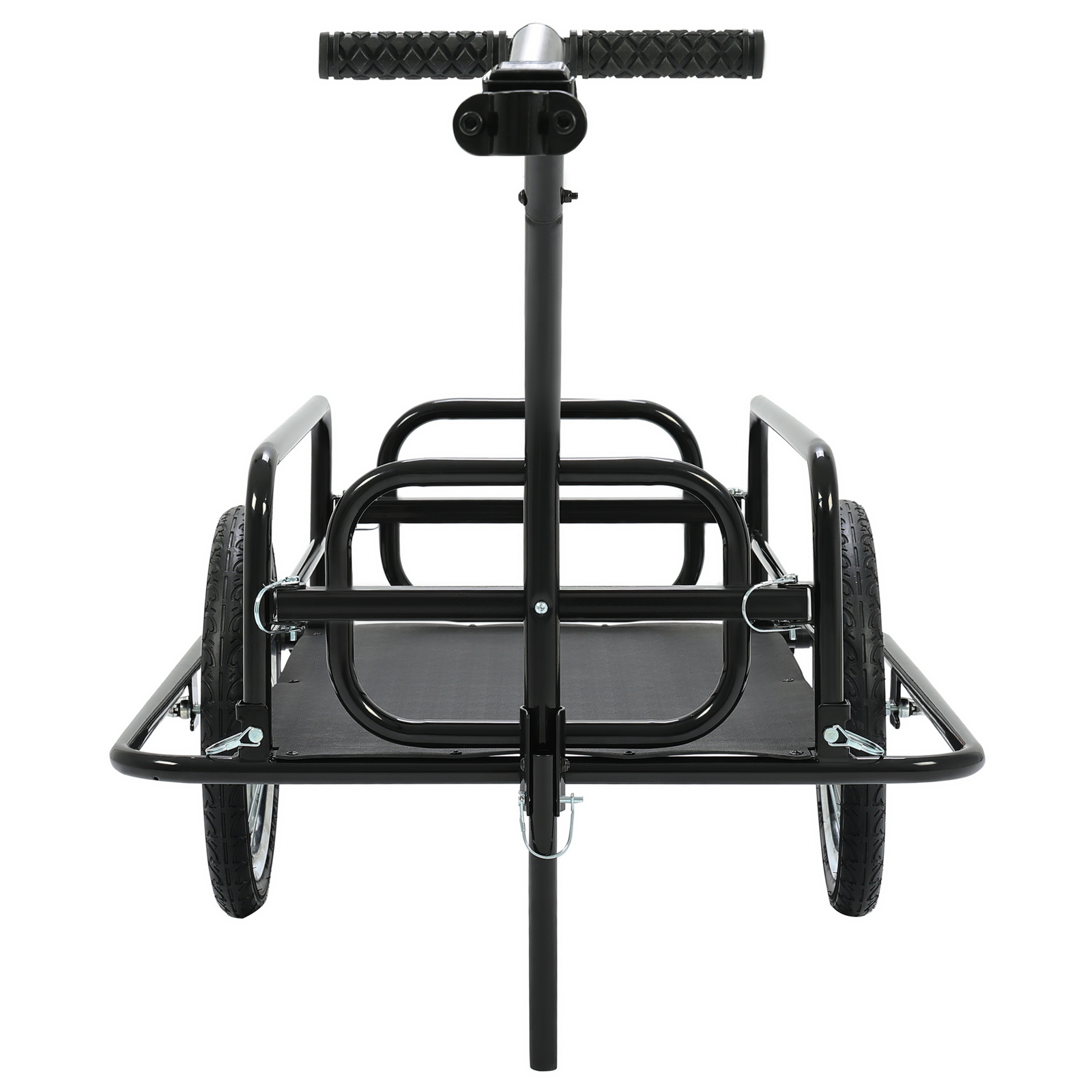 Universal Black Steel Frame Foldable Bicycle Cargo Trailer with Hitch