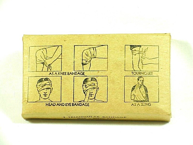 W.W. II - One Triangular Bandage COMPRESSED