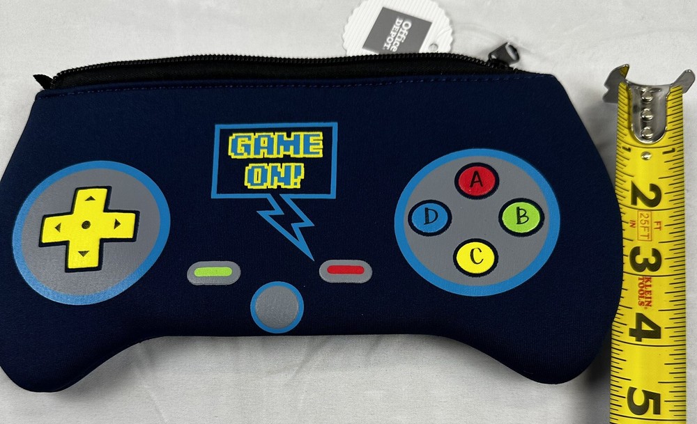 Game Controller Shaped Pencil Pouch Zipper Case - "Game On!" Back to School