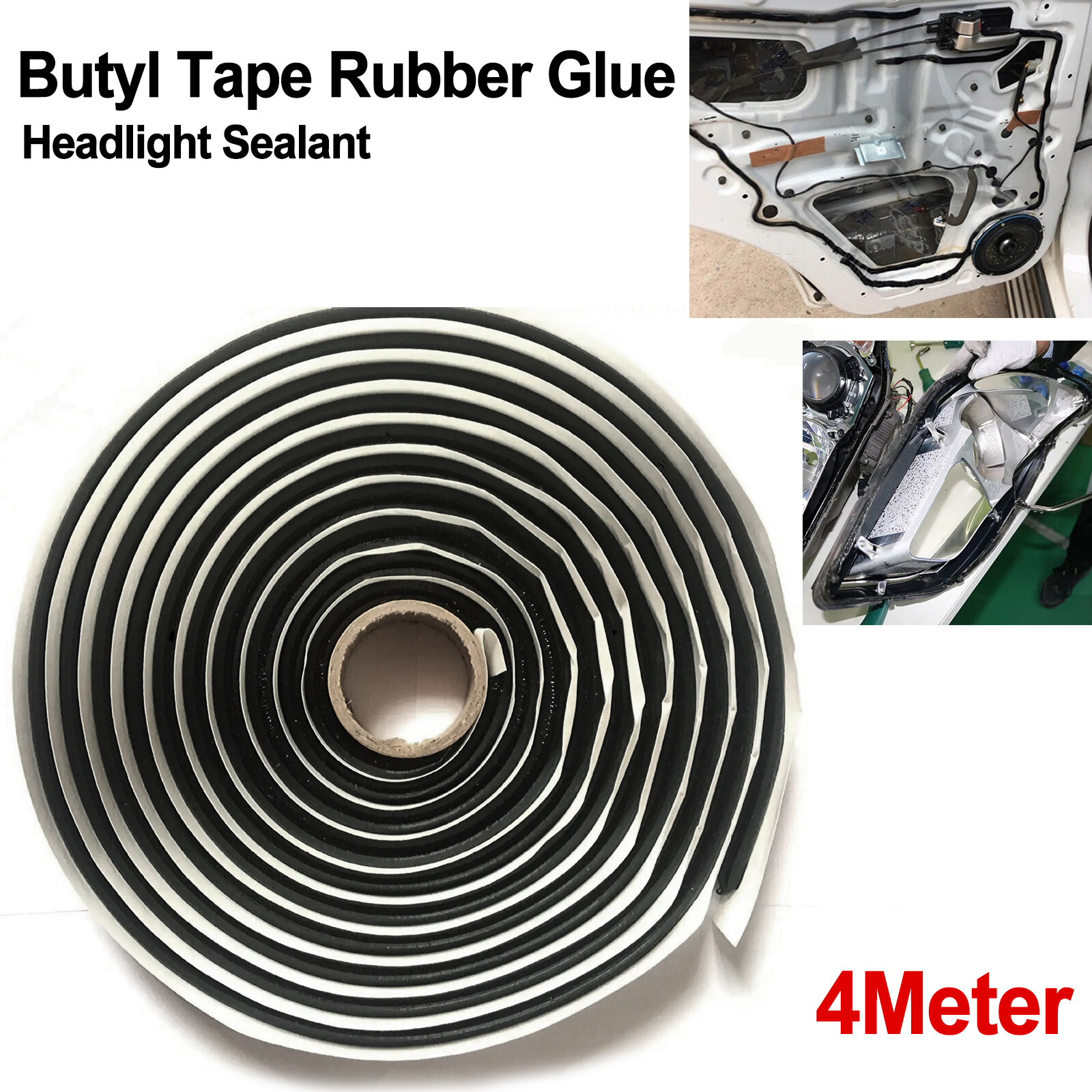 4M Butyl Tape Rubber Glue Headlight Sealant Trailer RV Retrofit Reseal Headlamp