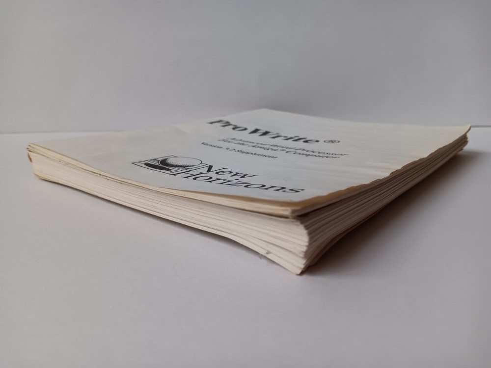 Amiga Pro Write Advanced Word Processor Manual & Supplement New Horizons