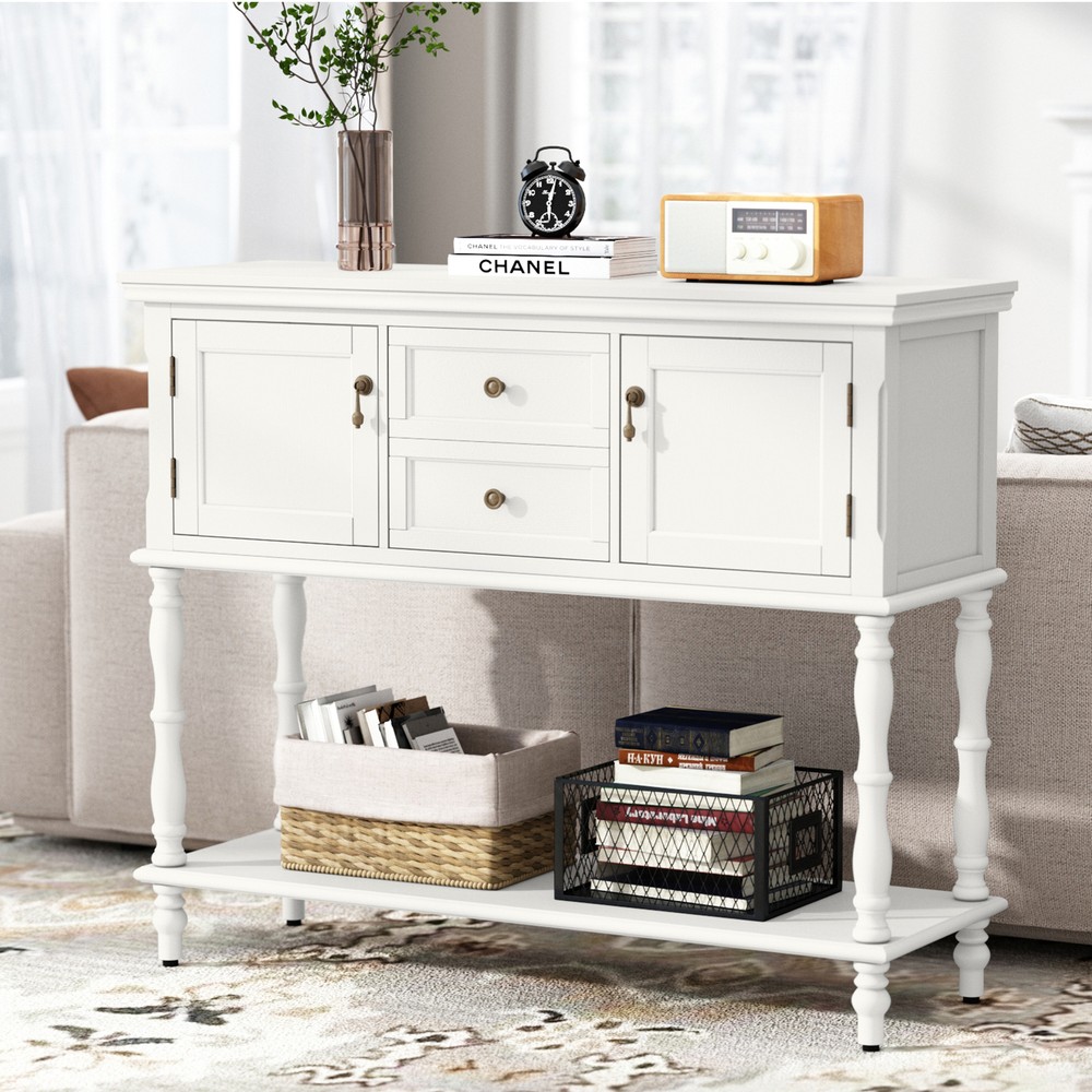 Sideboard Buffet with Door Drawer Storage Cabinet Buffet Table Dining Room White