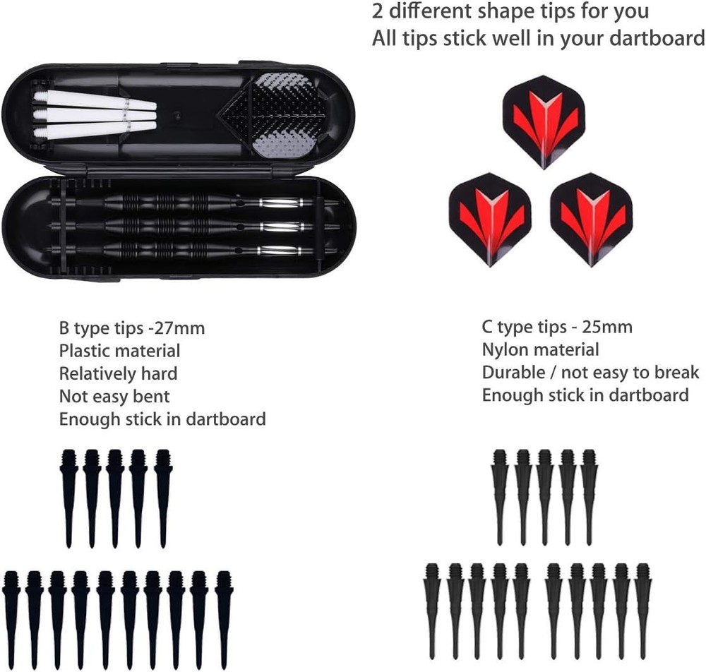 Professional 20g Soft Tip Darts - Complete Set with Durable Case & Accessories