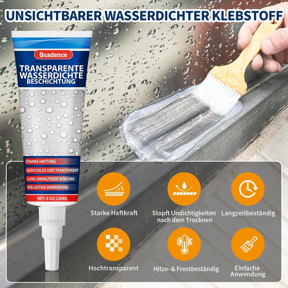 Polyurethane Waterproof Coating, Quadence Invisible Transparent