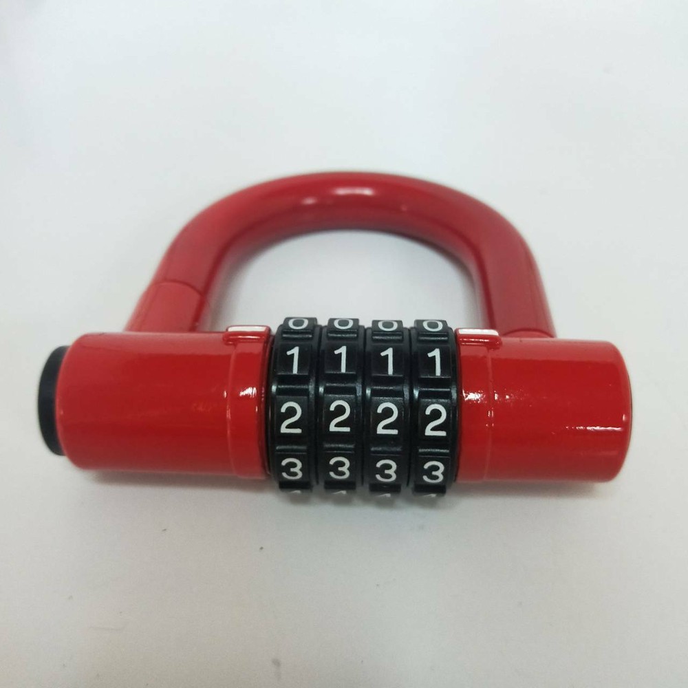 Combination U Shackle 4 Digits Padlock Re-settable Anti-theft Hardware Lock
