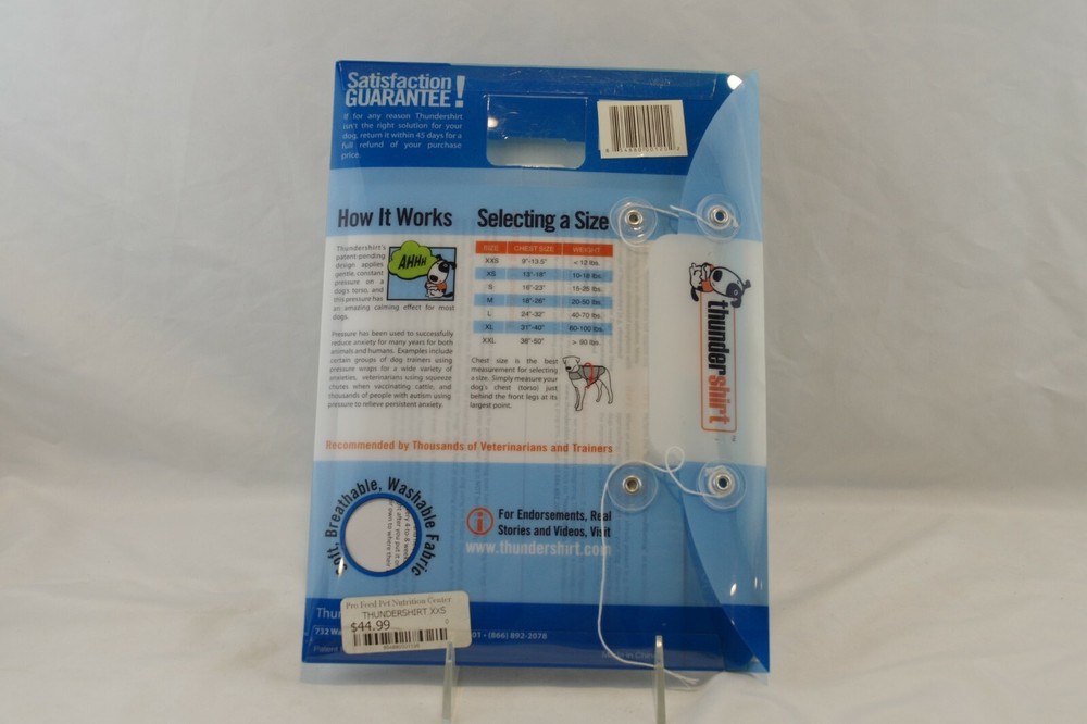 Thundershirt Dog Anxiety Best Solution Solid Gray XXS