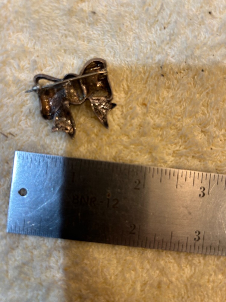 Vintage .925 Silver Bow Tie Pin Signed