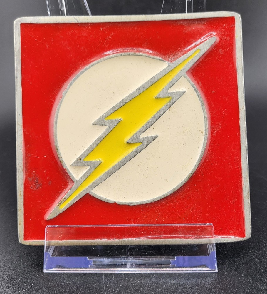 Vintage DC Comics The Flash Square Belt Buckle