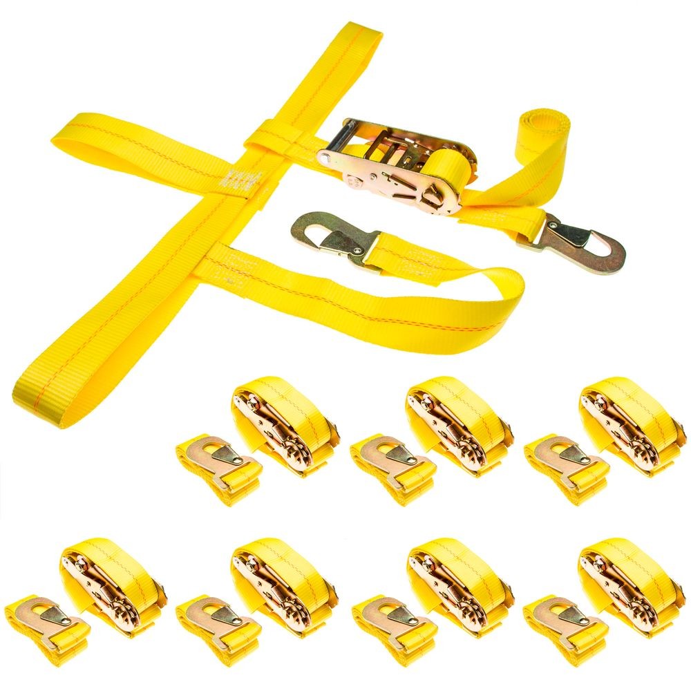 Car Wheel Tie Down Straps - 8 Pack