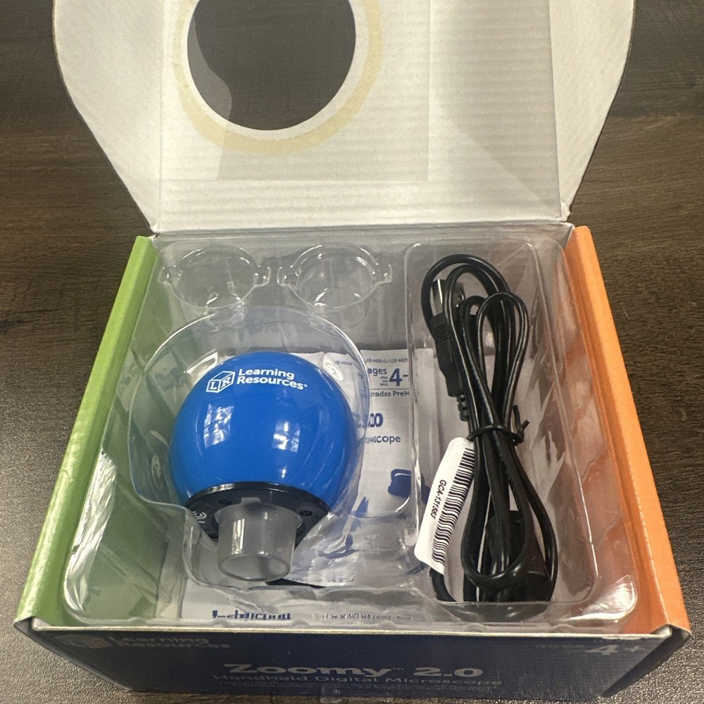 Learning Resources Zoomy 2.0 Handheld Digital Microscope STEM 54X Mag A5
