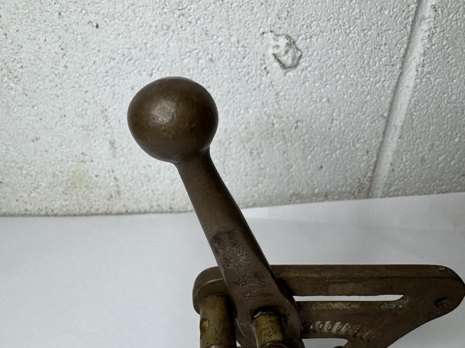 Antique VTG Rare Boat Hand Throttle Solid Brass Bronze Marked WC Controller Fuel