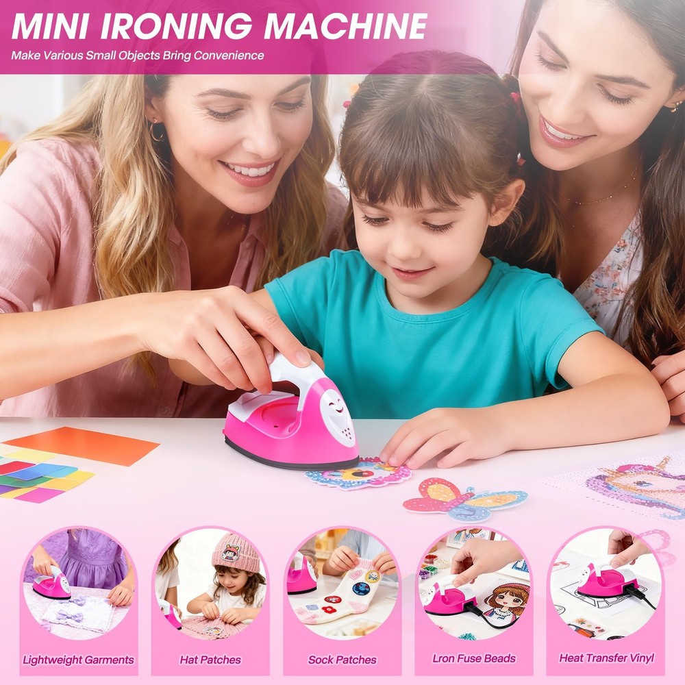 GoLashFun Mini Craft Iron Heat Press Small Mini, Multicolor