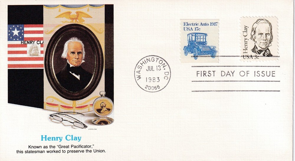 STAMP SCOTT 1846, 1906 "Henry Clay" 3 CENT 1983 FDC - A