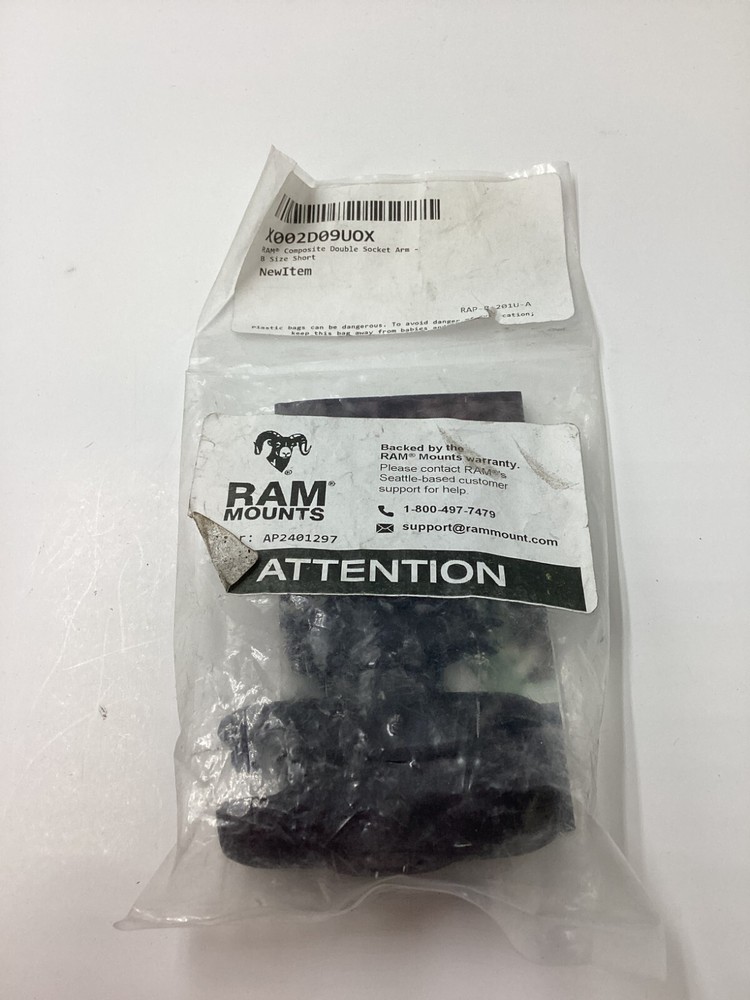RAM Mounts - RAM-B-201U-A - Composite Double Socket Arm - B Size Short