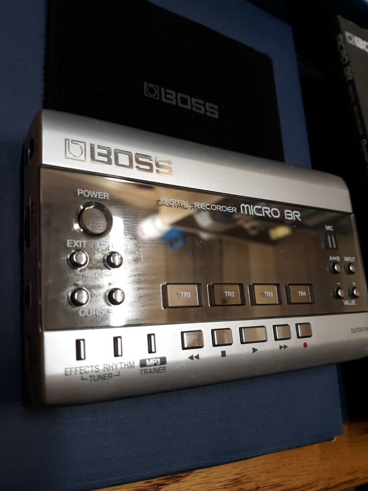 Boss Micro BR Digital Recorder Portable Studio Turns On Untested Box Accessories