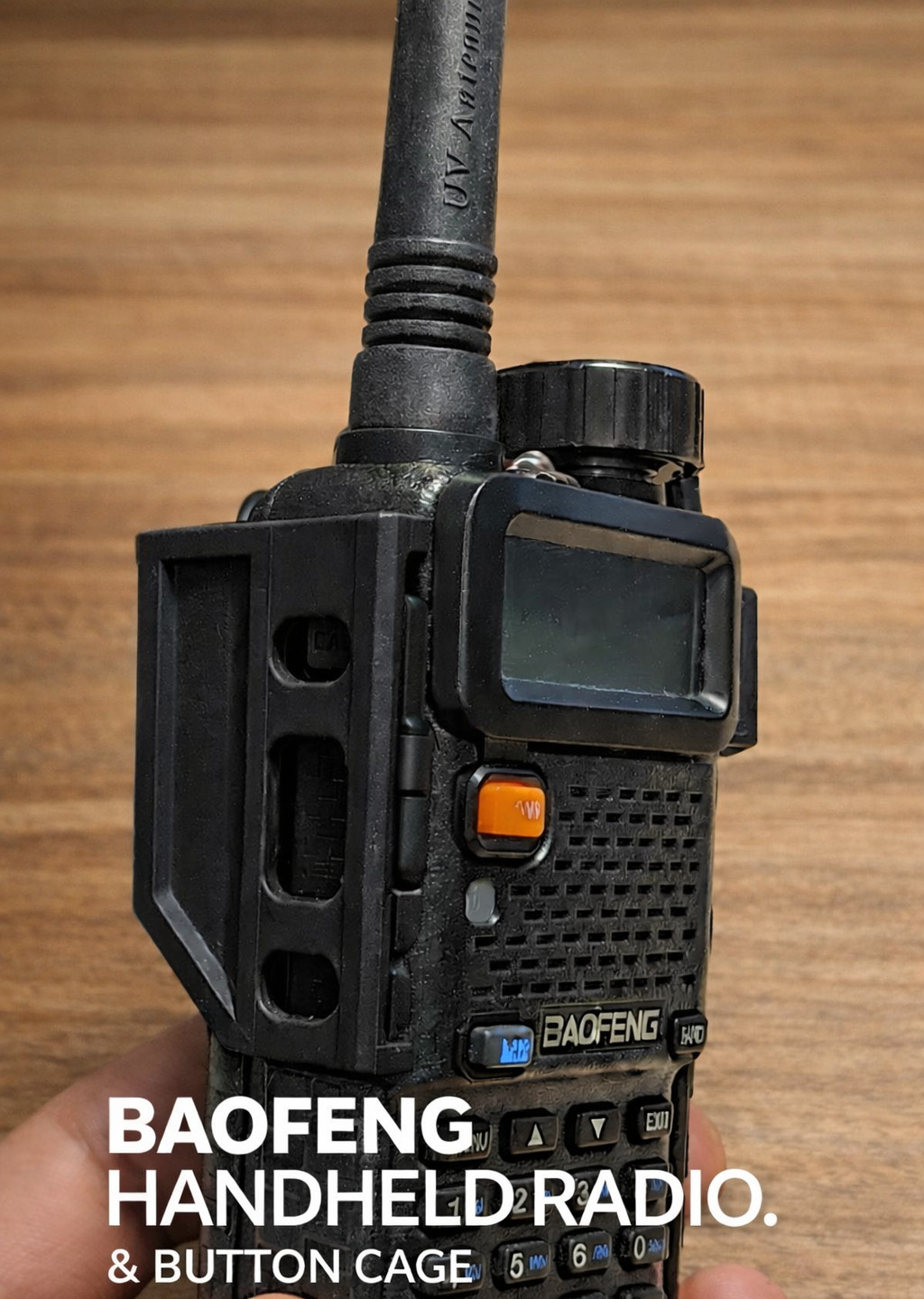 Baofeng UV-5R Cage - PTT & Volume Knob Cover Guard Case