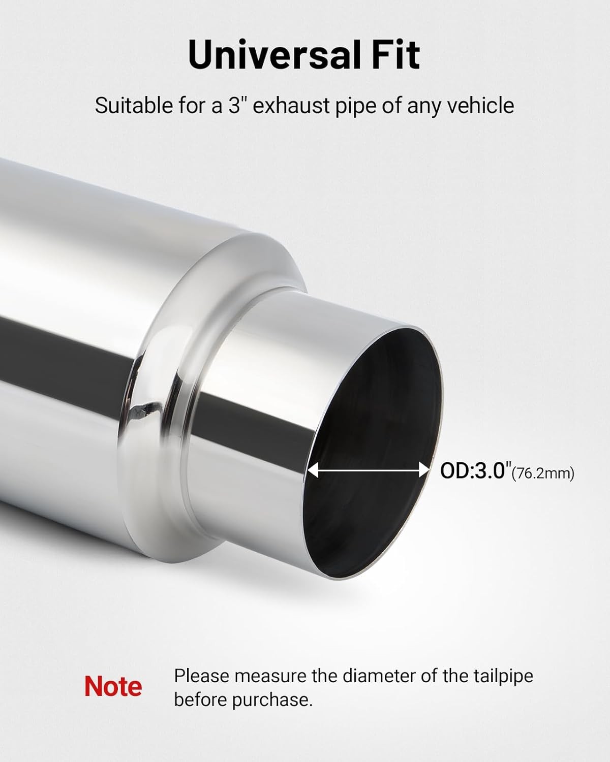 EVIL ENERGY 3.0 Inch Inlet 4.0 Inch Outlet Exhaust Muffler 3.0" to 4.0"Universal