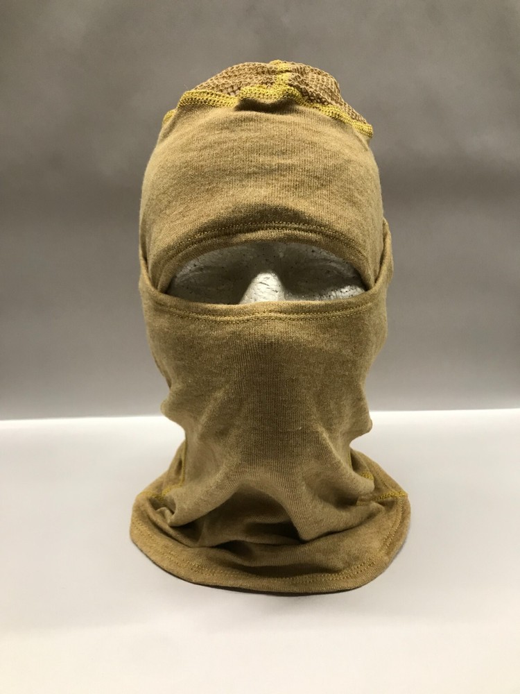 USMC FROG Balaclava Protective Face Shield Fire Resistant Tan OSFM Medium Weight