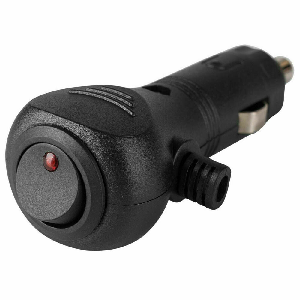 2pcs 12V DC Car Cigarette Lighter Cable Adapter Plug with LED On/Off Switch