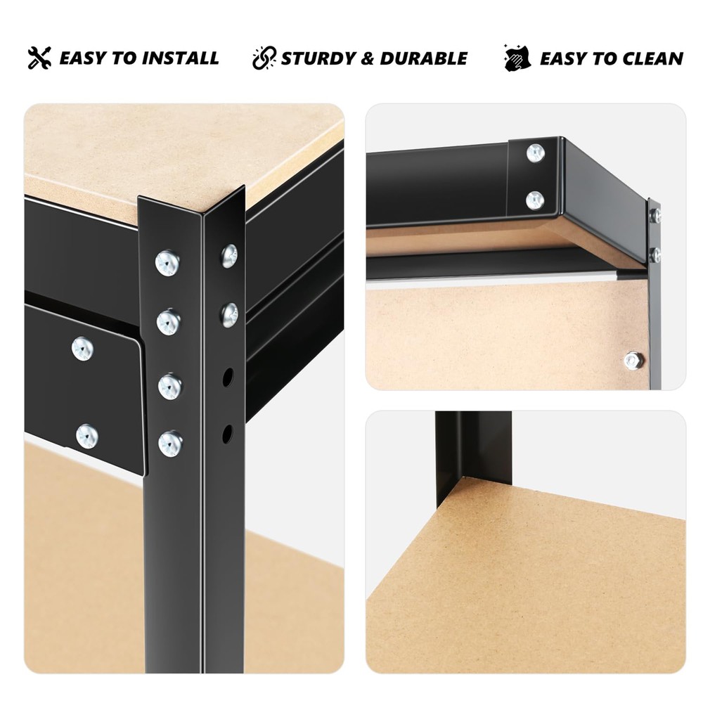 47" Heavy Duty Workbench Adjustable Height Work Table 300lbs Load w/ Drawer