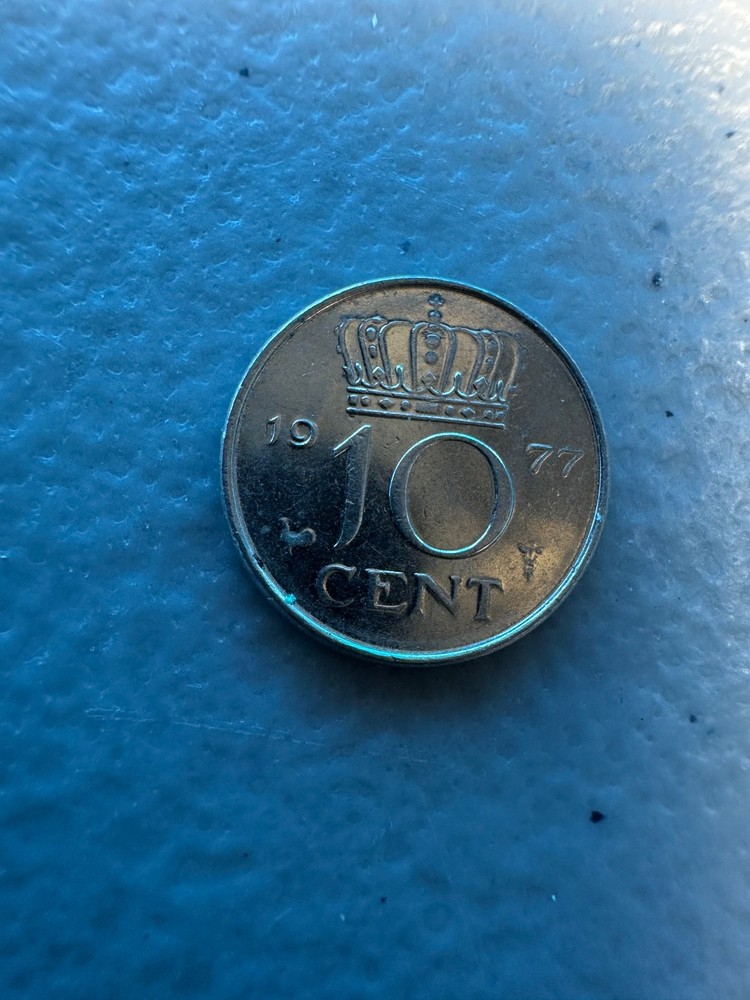 1977 Netherlands 10 Cent Coin