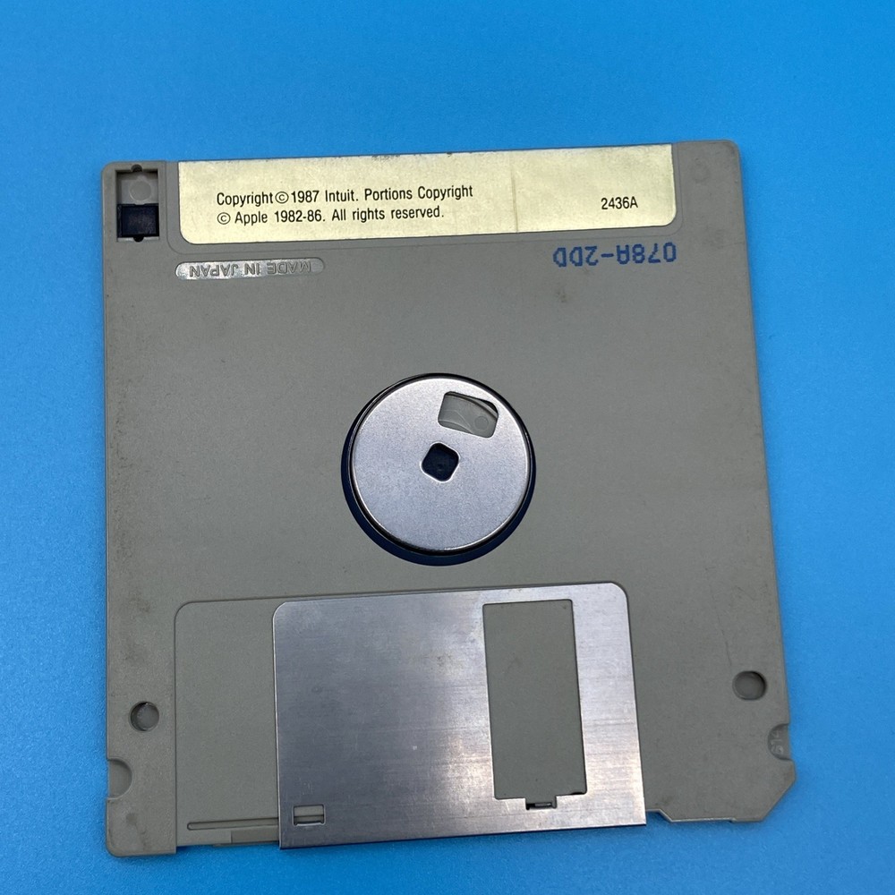 1987 Quicken Apple IIGS Program A disk VTG Floopy Disk Untested