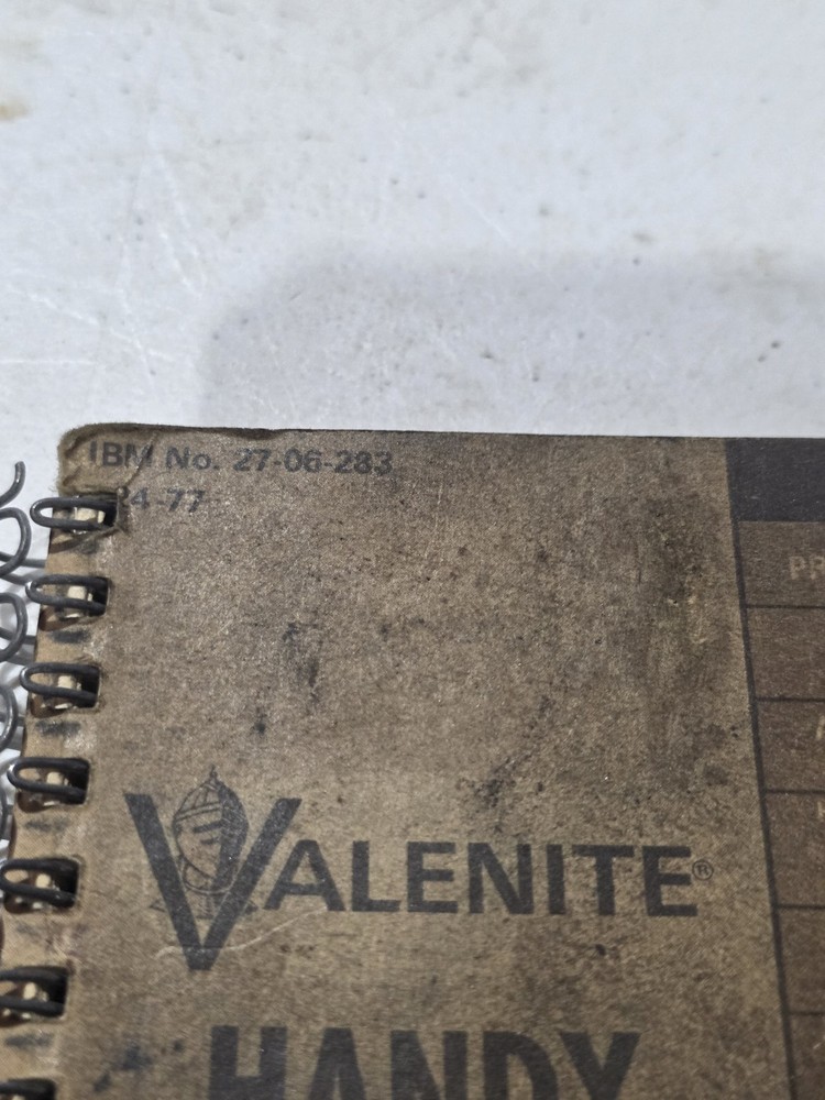 Vintage Valenite Handy Reference Book
