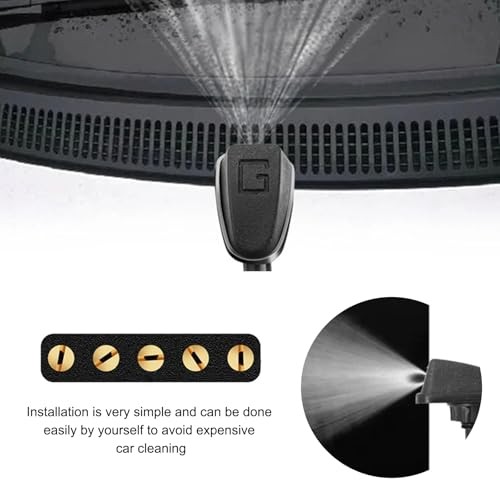 2 PCS Car Front Windshield Washer Nozzle, Single Hole Windshield Washer 2pcs