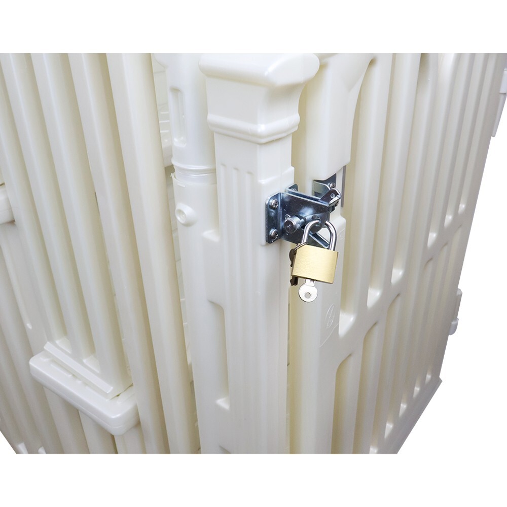 Aqua Select Above Ground Anti-Slip Pool Steps Entry System with Gate Pearl White