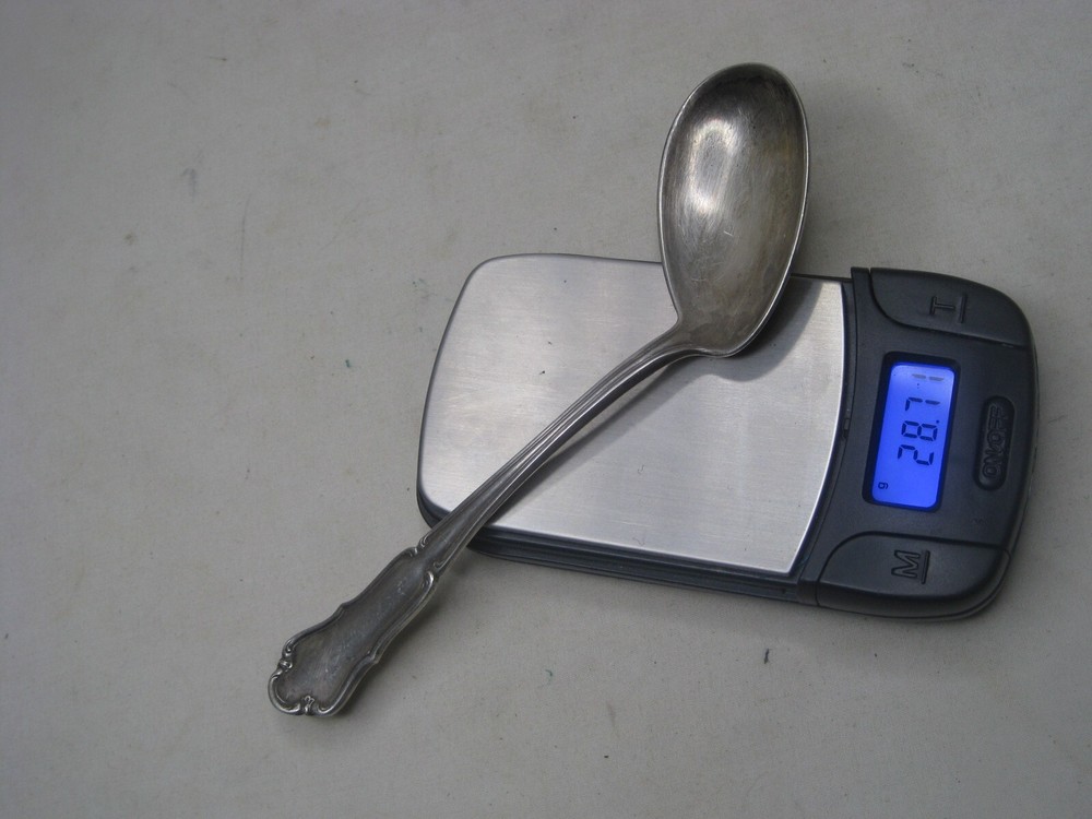 vintage antique 800 silver offset angle spoon disabled serving teaspoon