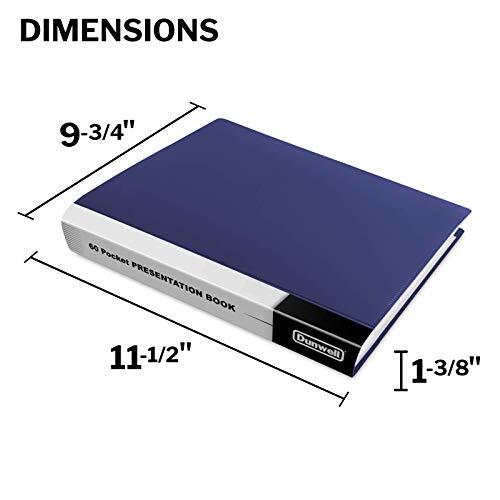Dunwell Binder with Plastic Sleeves 60-Pocket () - Presentation Blue 1 Pack