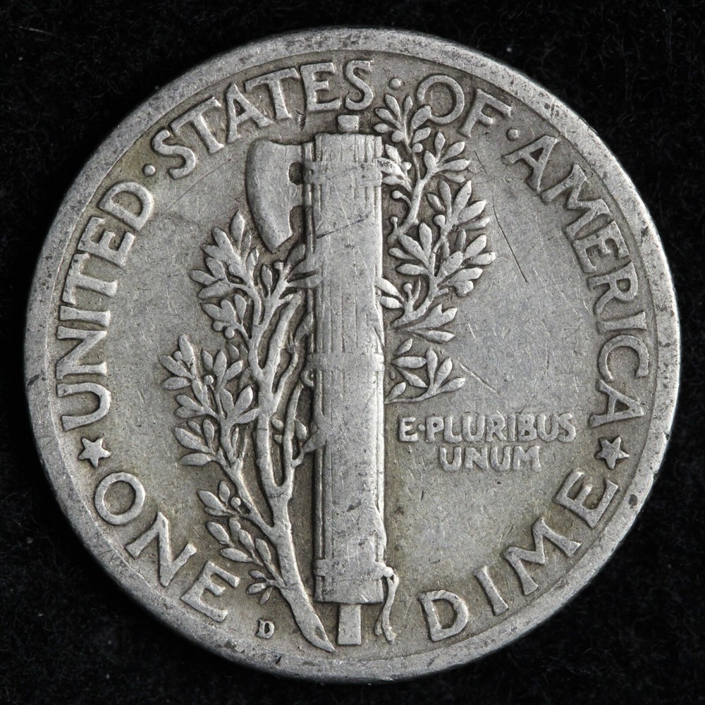 1926-D Mercury Silver Dime FINE E361 T