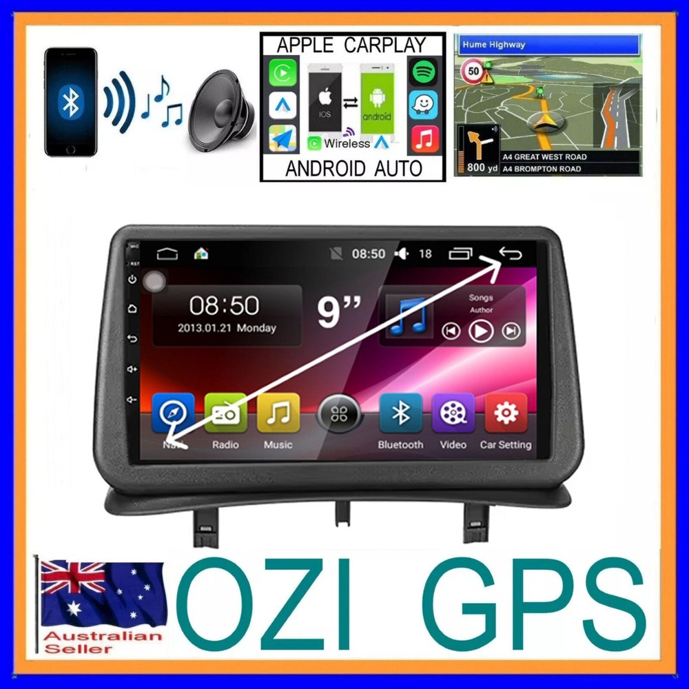 RENAULT CLIO 2008-2009 GPS APPLE CARPLAY ANDROID AUTO ODB DAB+ TPMS DVR CAMERA