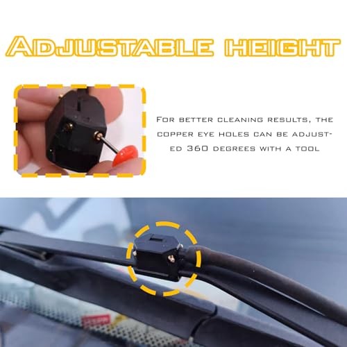 1 Pack 2 Pcs Front Windshield Washer Nozzles, Front Windshield Spray Nozzles
