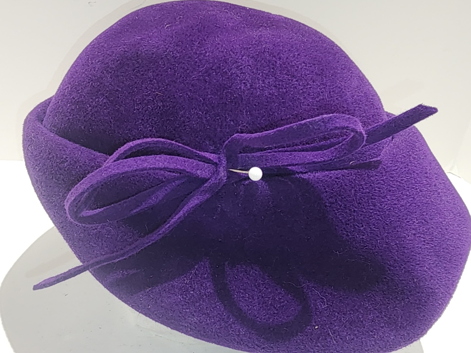 Vintage Le Montet, Velour Imported Women's Hat, Purple, Rare