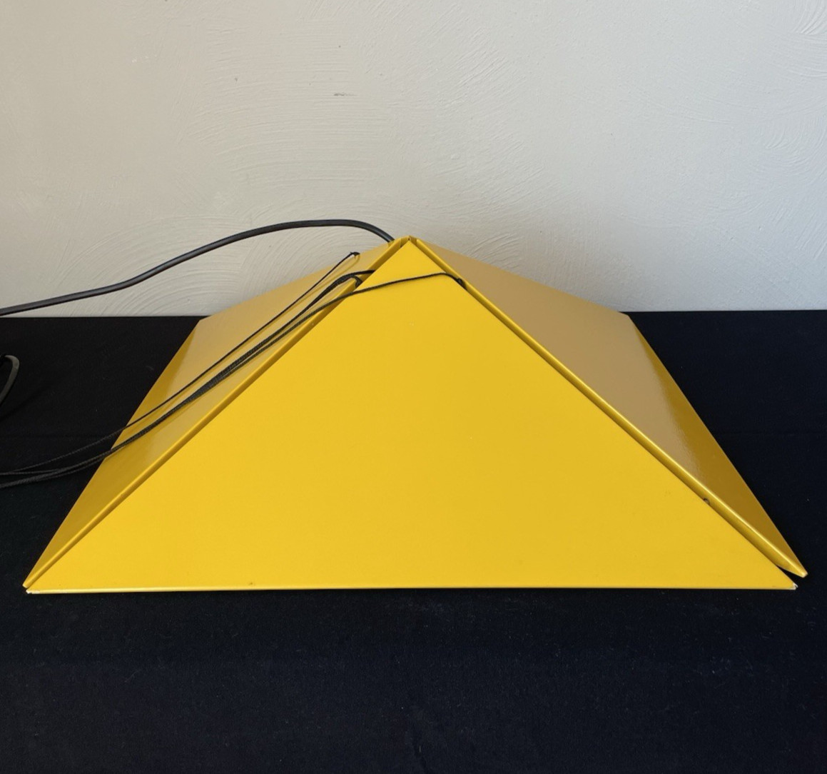 Vintage Hanging Lamp by Rodney Kinsman for Bieffeplast Postmodern Italy yellow