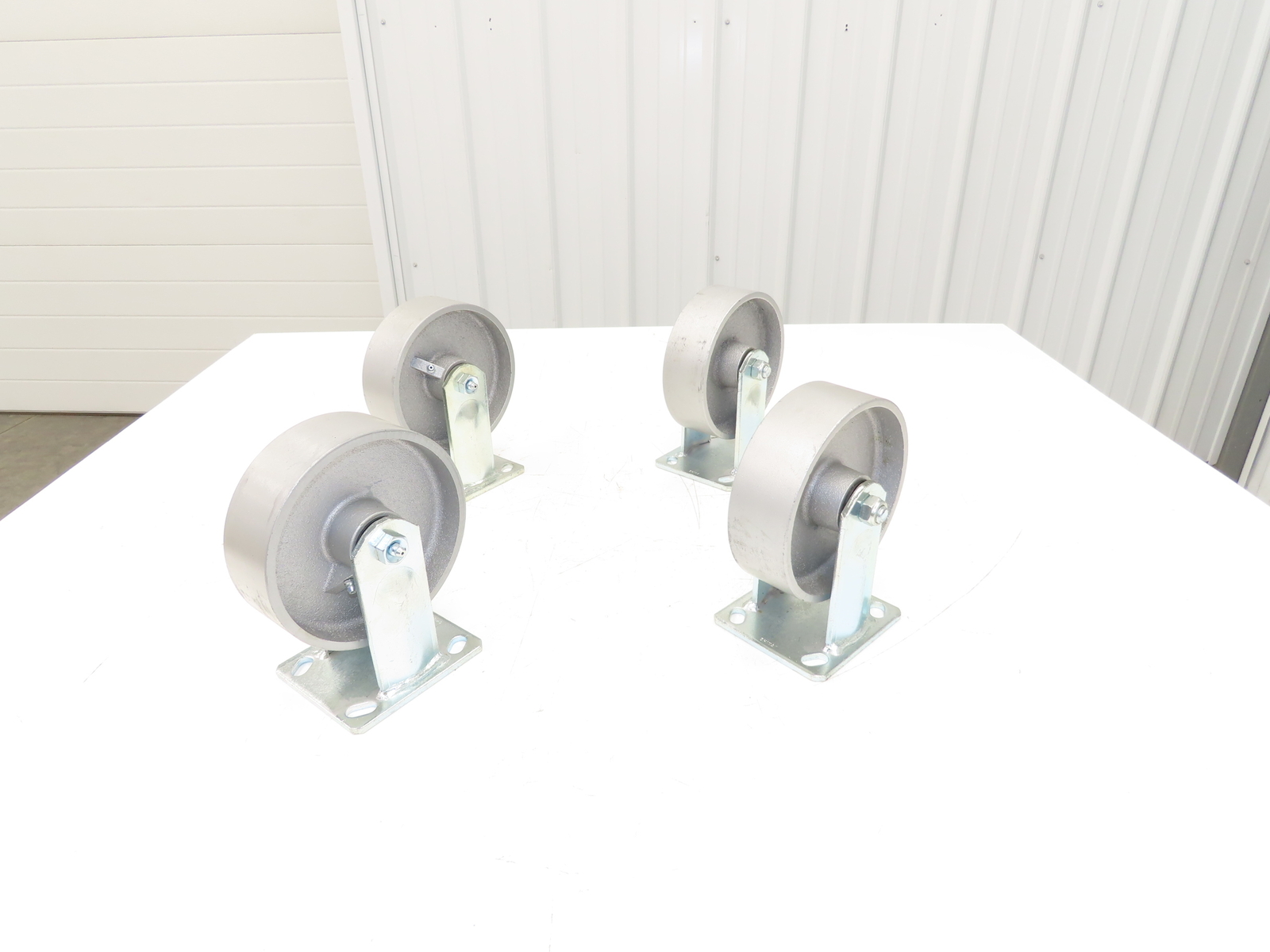 Cast Iron Rigid Caster Wheel 6" Lot of 4