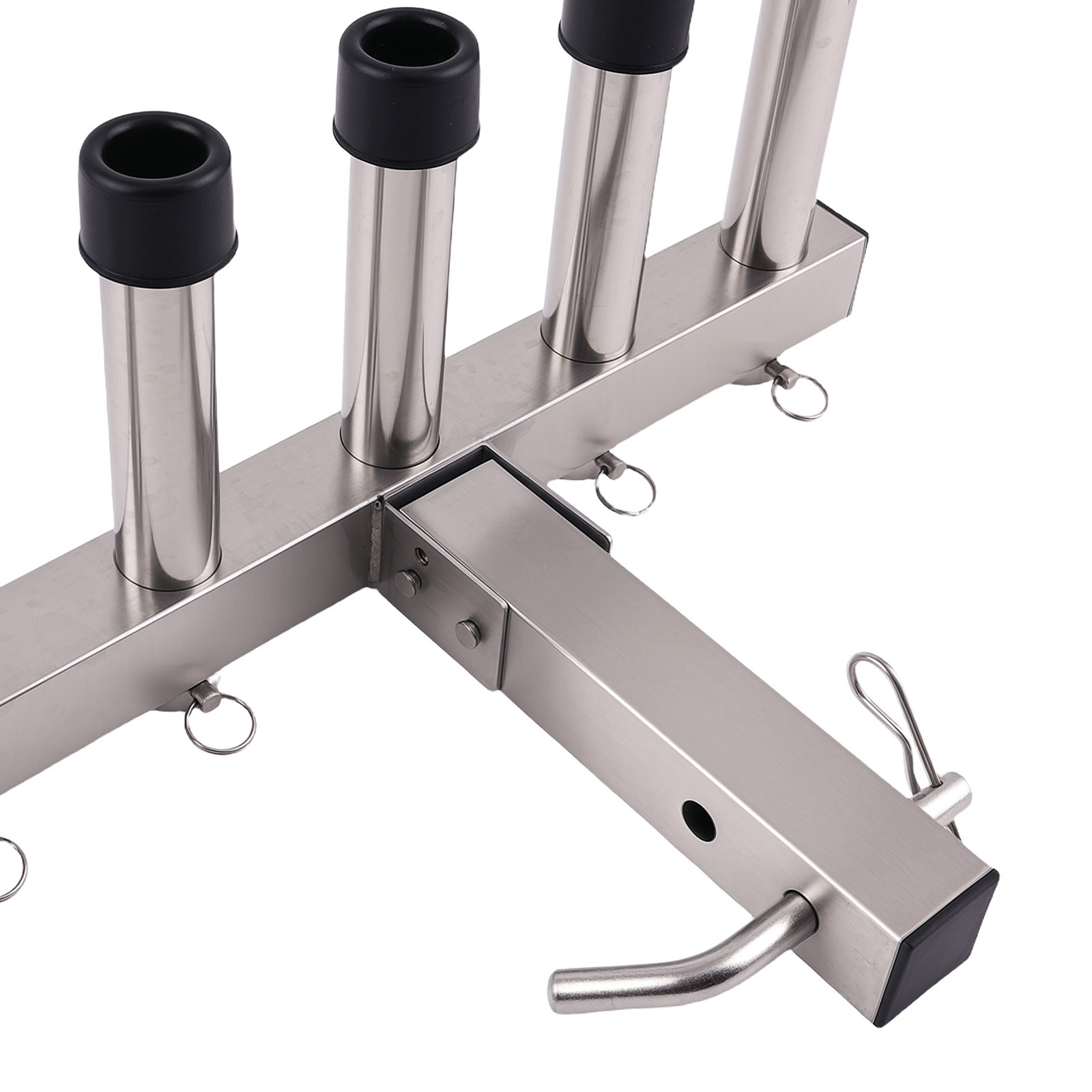 Stainless Steel Hitch Fishing Rod Holder 5 Link Tube for 2" Hitch Receivers